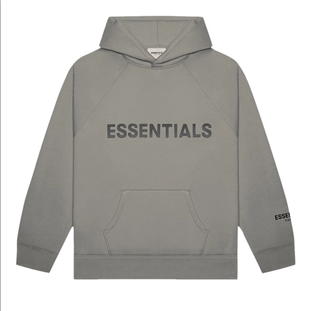 FEAR OF GOD ESSENTIALS HOODIE CEMENT NWT